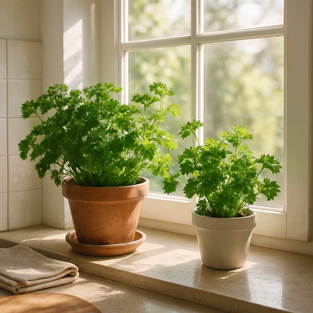 Persiljan kasvatus sisällä